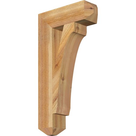 Ekena Millwork Legacy Craftsman Rough Sawn Bracket, Western Red Cedar, 4"W x 14"D x 26"H BKT04X14X26LEC04RWR